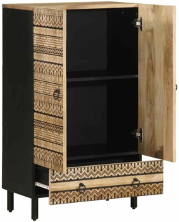 vidaXL Highboard 60x33,5x110 cm Raues Mangoholz 4018658