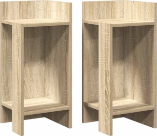vidaXL Beistelltische 2 Stk. mit Ablage Sonoma-Eiche 25,5x27x60 cm 858547