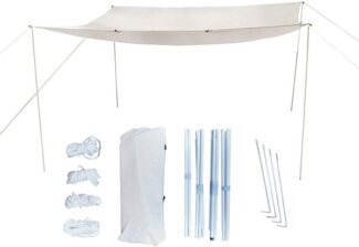 Defactoshop Sonnensegel Sonnensegel Sonnenschutz Camping Sonnendach Aufstellstang 3x4 Diverse, (4-tlg)