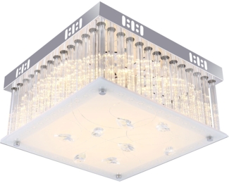 Design LED Deckenlampe mit Kristallbehang und Stäben HEIDIR