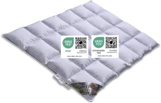 Vitaschlaf® TESTSIEGER Wild Moscovy® W6 EXTRA WARM Premium Daunendecke Daunenbett Made in Germany Since 1947 (220 x 240 cm)