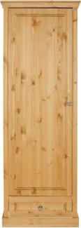 Home affaire Garderobenschrank Basilico aus massiver Kiefer, FSC®, Breite 67 cm, mit Kleiderstange