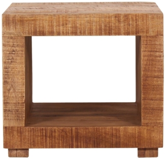 Couchtisch Mango massiv 50x50 cm Natur
