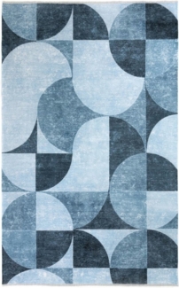 Tesso Living Designteppich Teppich Wohnzimmer "DEAN" Kurzflor Teppich, bedruckt Retro Muster, rechteckig, pflegeleicht, maschinenwaschbar, moderner Teppich, verschiedene Farben