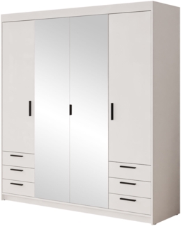 Kleiderschrank Elena 4D6S (Farbe: Weiß)