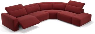 Sofanella Wohnlandschaft LENOLA Stoffgarnitur Sofalandschaft Ecksofa in Rot S: 302 Breite x 109 Tiefe