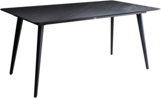 Gartentisch RODALLO 160 cm 90 cm Stein Schwarzer Marmor