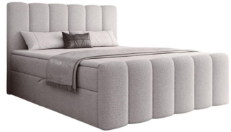 Compleo Boxbett BUBBLE, Wolkenbett, Bequem, Bonell, Topper, Doppelbett gepolstertes Kopfteil mit Bettkasten