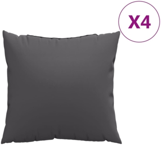 vidaXL Sofakissen 4 Stk. Anthrazit 40x40 cm Stoff
