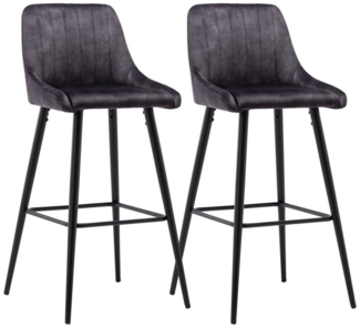 Duhome Barhocker 5162, 2er Set Bezug aus Samtstoff im Vintage Design