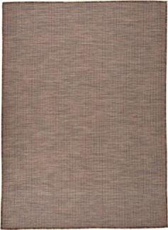 Outdoor-Teppich Flachgewebe 200x280 cm Braun