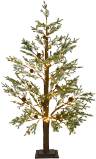 Gartendekoration LED LAUGARAS Weihnachtsbaum 150 cm Grün