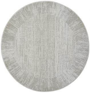 Teppich CIELO rund Creme-Grau 120x120 cm