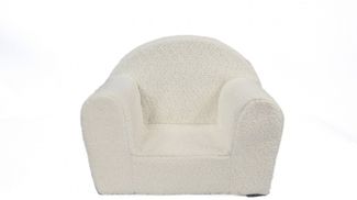 FORTISLINE Kindersessel Mini in Teddy-Stoff Kuschelsessel Babysessel Spielsessel rund, Der Bezug ist abnehmbar und waschbar