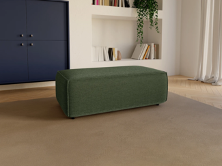 Vente-unique - Hocker - Strukturstoff - Grün - AMELIA