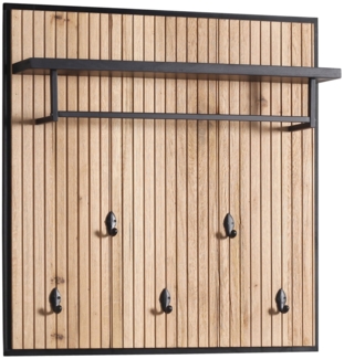 Wandgarderobe 88x88 cm 'Namibia' Eiche & Mango schwarz