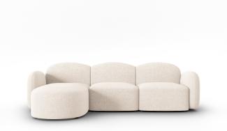 Micadoni Ecksofa Blair 4-Sitzer Links Chenille Hellbeige Melange