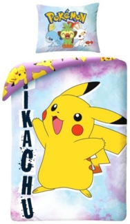 Tinisu Bettwäsche Pokemon Pikachu Bettwäsche - 140x200 cm Kissen und Decke