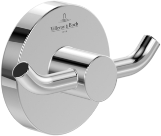 Villeroy & Boch Handtuchhaken Elements - Tender, Doppel 76 x 32 mm - Chrom