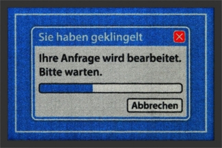 Rockbites - Fußmatte Türmatte "Ihre Anfrage" Blau Nr. 117 (100939)*