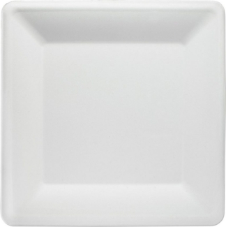 wisefood Einwegteller Zuckerrohr Teller - quadratisch 26 cm Bagasse, (200 St)