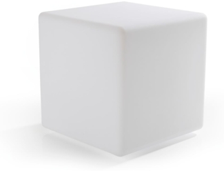 EASYmaxx LED Solarleuchte Solar-Leuchte Dekowürfel weiß 30x30cm, perfekte Dekobeleuchtung für den Garten, Terrasse, Balkon etc.