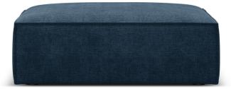 Micadoni Pouf Hocker Kaelle | Bezug Royal Blue | Beinfarbe Black Plastic