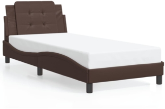 vidaXL Bettgestell ohne Matratze "Zadar" Braun 80x200 cm Kunstleder 3208144