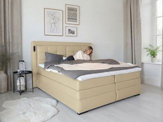 OTTO home Boxspringbett MIVVA inkl. Bettkasten & Topper, Komfortliegehöhe: 67 cm, in H3, H4 oder Hmix H3/H4, wahlweise mit oder ohne LED-Leuchten