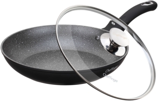 Pfanne Bratpfanne Schmorpfanne mit Glasdeckel Induktion Ø28cm Cheffinger CF-FP28