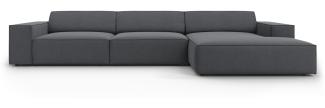 Micadoni 4-Sitzer Ecksofa Jodie Dark Grey