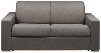 Vente-unique - Schlafsofa mit Matratze 2-Sitzer Stoff - Anthrazit - Liegefläche mit Lattenrost: 120 cm - Matratzenhöhe: 18 cm mit Memory Schaum - CALITO