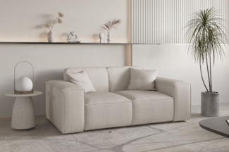 Sofa Designersofa CELES PREMIUM 2-Sitzer in Stoff Scala Hellbeige