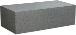 Couchtisch MONOBLOC 100 x 50 x 30 cm in Beton-Optik Grau, Design Wohnzimmertisch Cube Rechteckig, Lounge Sofatisch, Tisch Modern