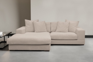 WERK2 Ecksofa Eldorado L-Form, Design Ecksofa, besonders weicher Sitzkomfort, extra breite Ottomane