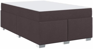 vidaXL Bettgestell Dunkelbraun 120 x 200 cm Stoff 3399183