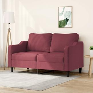 vidaXL 2-Sitzer-Sofa Weinrot 140 cm Stoff