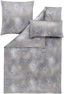 Estella Bettwäsche Svizzera 2054 810 Grau Schweizer Premium Satin 135 x 200 + 80 x 80 cm