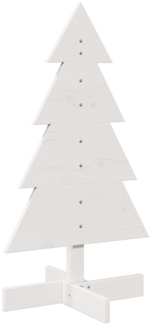 vidaXL Weihnachtsbaum zum Schmücken Weiß 80 cm Massivholz Kiefer 858184