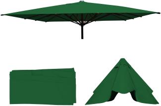 Ersatz-Bezug für Gastronomie Sonnenschirm HWC-D20, Sonnenschirmbezug Ersatzbezug, 5x5m (Ø7,2m) Polyester ~ dunkelgrün