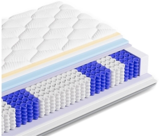 Taschenfederkernmatratze HOM Plus 7 Zonen Federkernmatratze, Luxus matratze, HOMAVO, 25 cm hoch, (Zertifizierte Qualität, Passt sich dem Körper an und entlastet den Körperdruck), Doppelseitig erhältlich, orthopädisch