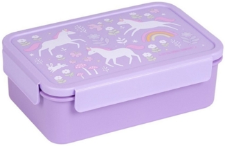 A Little Lovely Company Lunchbox Bento Brotdose Einhorn 2 Fächer Vesperdose 22x7x14,5cm