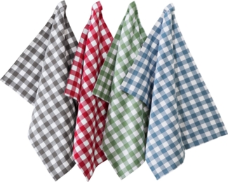 REDBEST Geschirrtuch Geschirrtuch "Nashville" 4er-Pack, Baumwolle Karo