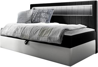 Boxspringbett 'Gladino Junior 2' schwarz 80x200 cm