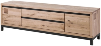 Massivmoebel24 TV-Board (Massivholz), TV-Board Wildeiche 190x40x56 bianco geölt VILLANDERS #253