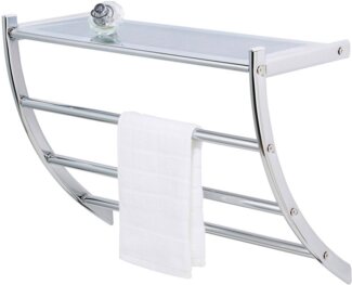 WENKO PESCARA Badregal, Chrom, mit Handtuchhalter