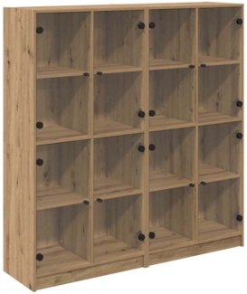 vidaXL Highboard 2 pcs Artisan-Eiche 136 x 37 x 142 cm Holzwerkstoff 3402645