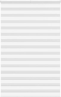 vidaXL Doppelrollo Weiß 140x200 cm Stoffbreite 135,9 cm Polyester 4014789