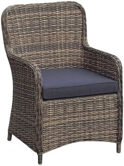 Gartenstuhl 4er Set LAGOS - Kunststoff, Nelkenbraun | Relaxsessel Wetterfest Gartenstühle Outdoor