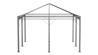 ELEO Pavillon quadratisch Torino 4 x 4 m feuerverzinkt